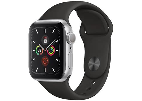 apple watch silver black band